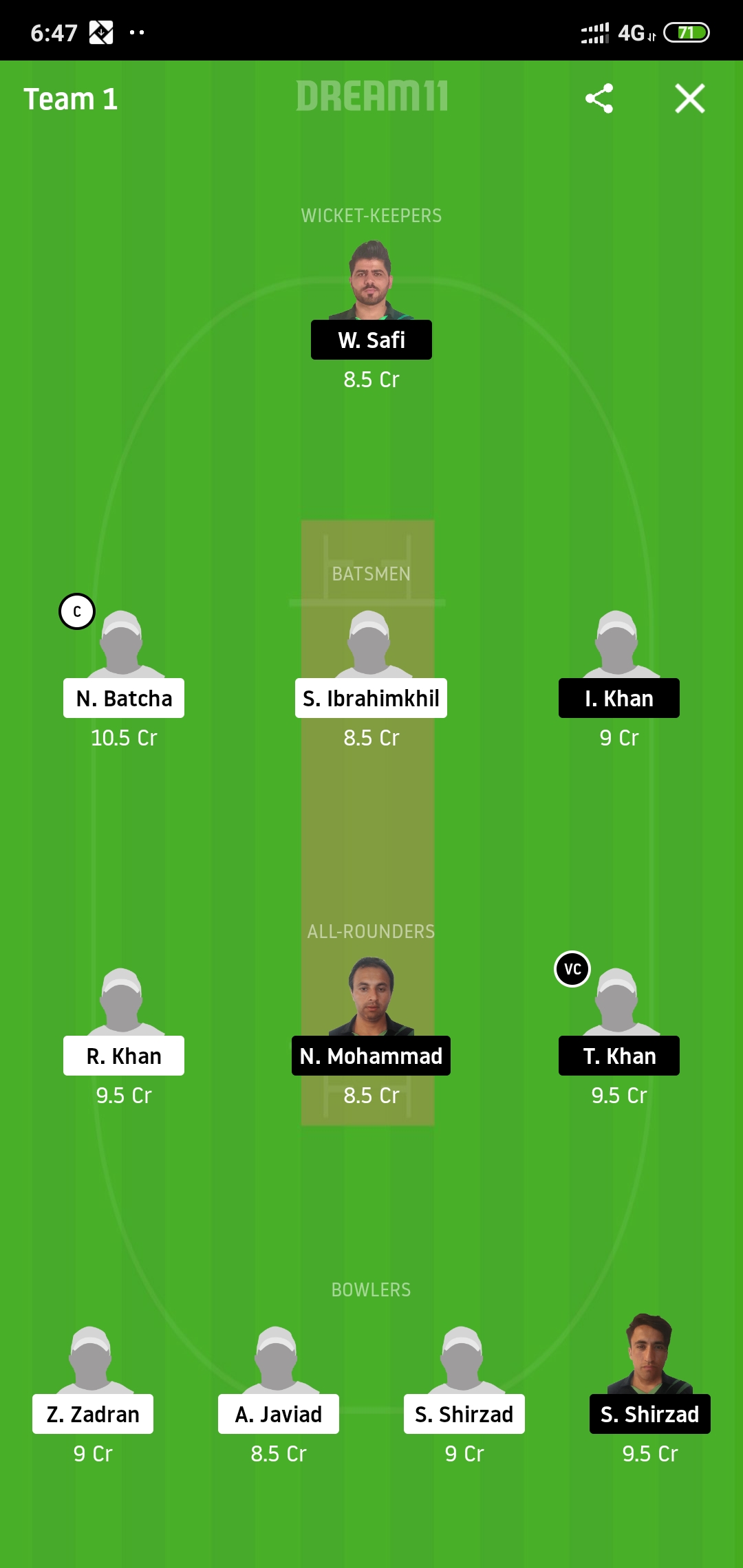 JKP vs WZC Dream11