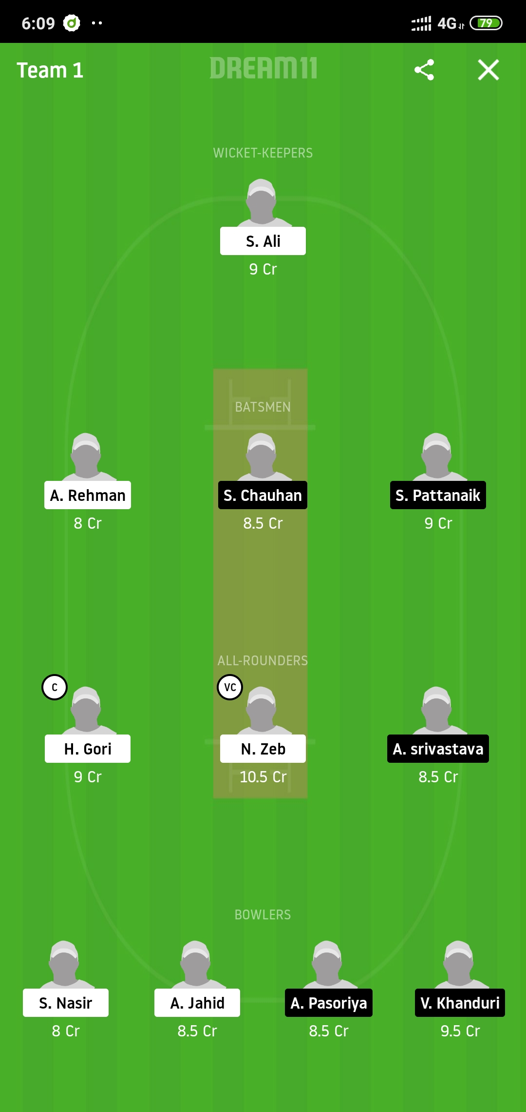 LIG vs AMD Dream11