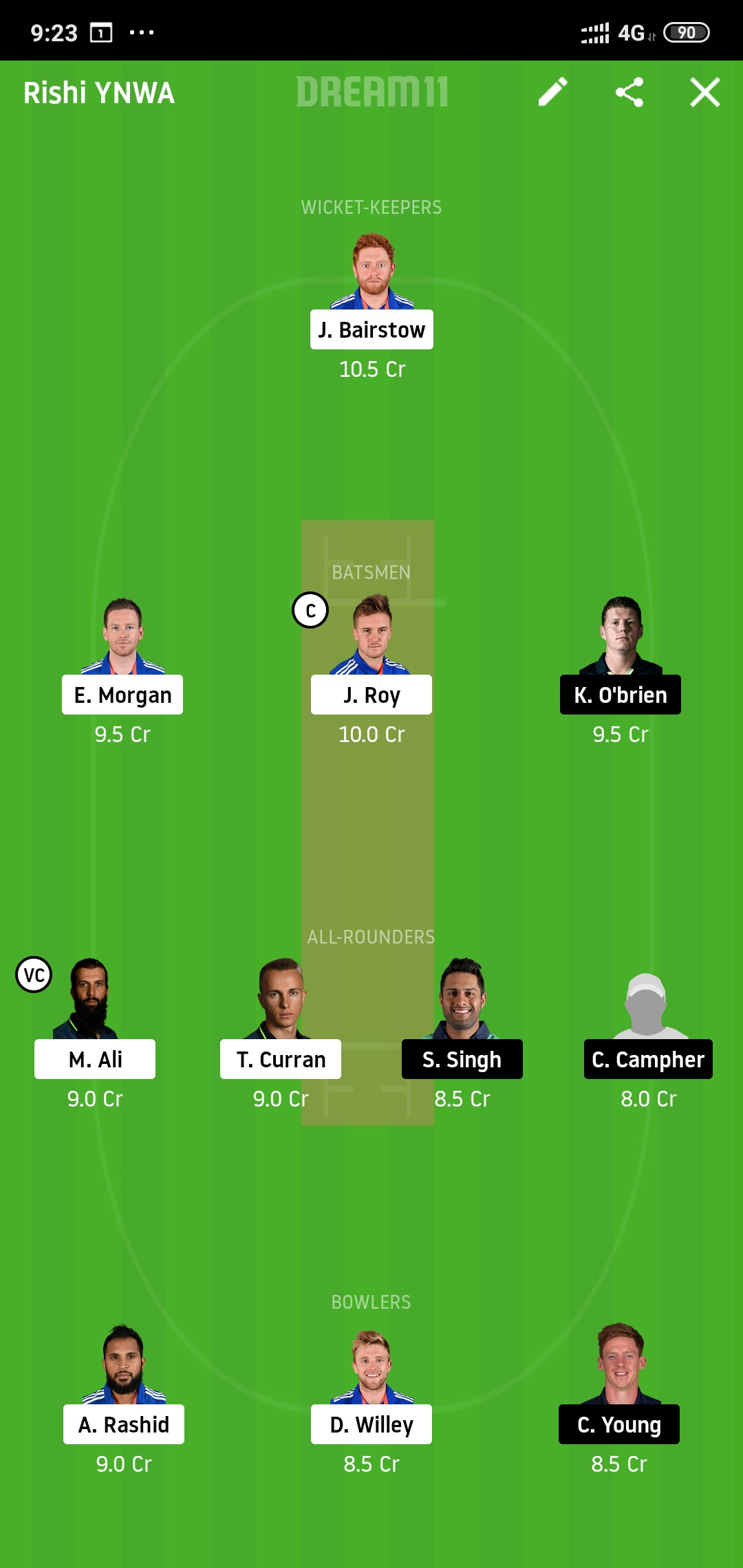 ENG vs IRE Dream11