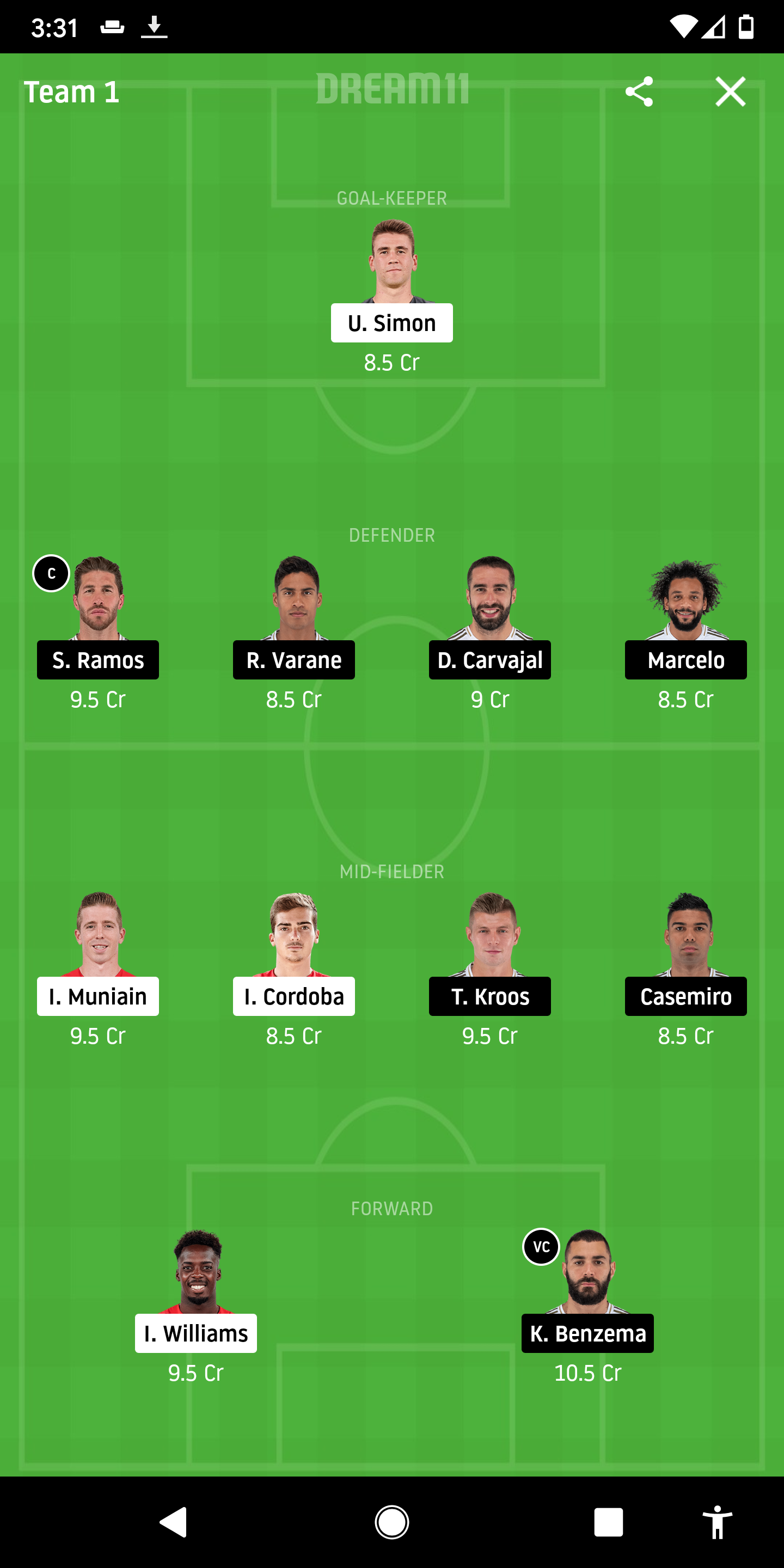 ATH Vs RM Dream11