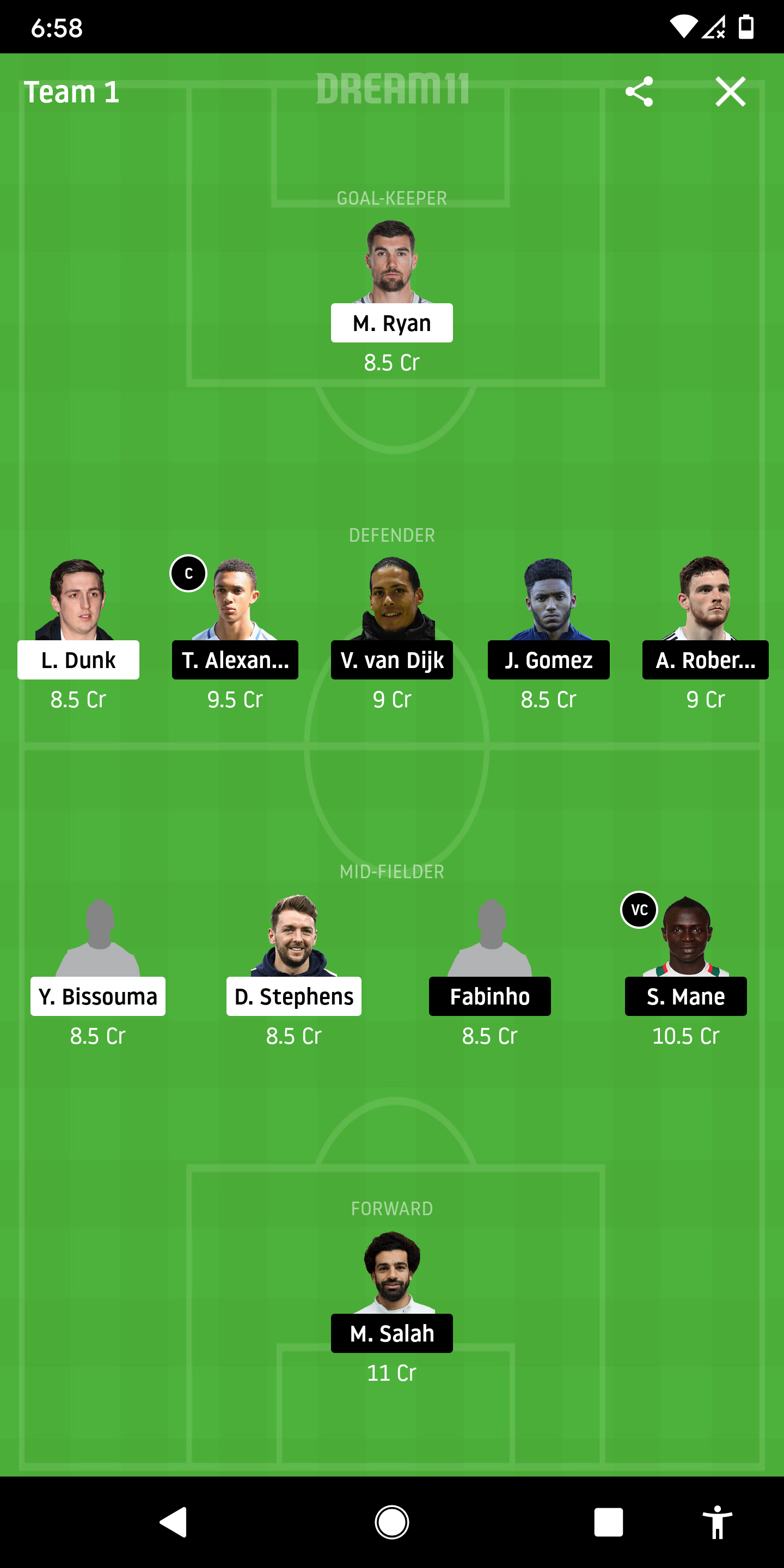 BHA Vs LIV Dream11