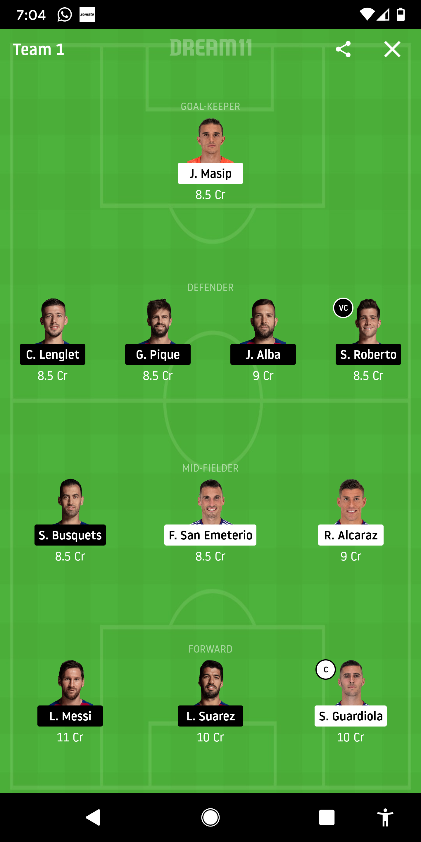 VLD Vs BAR Dream11