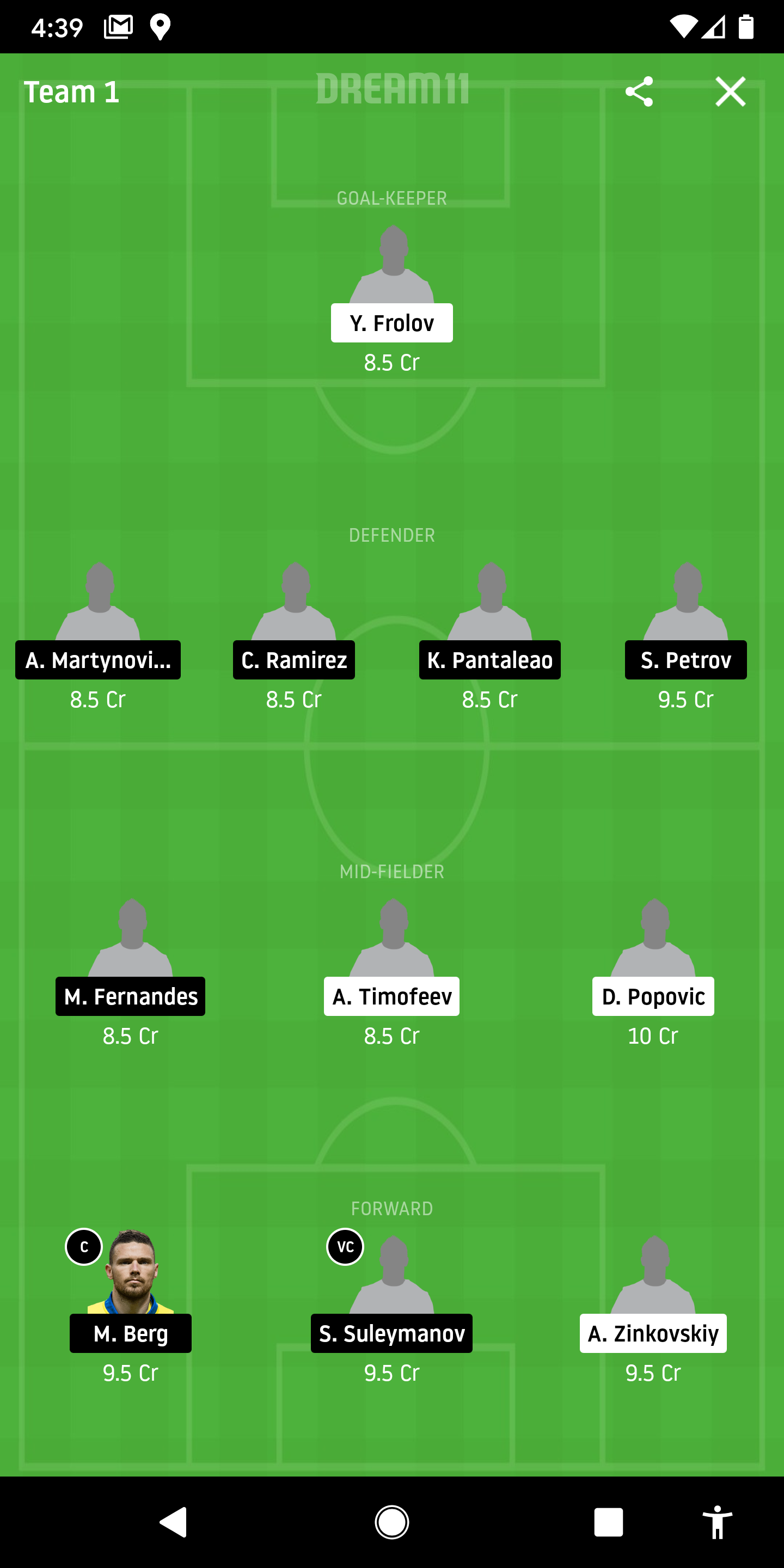KSS Vs KRS Dream11