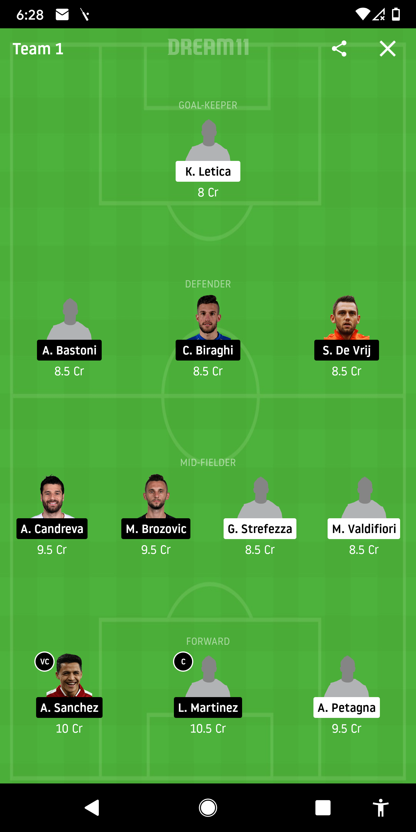 SPL Vs INT Dream11