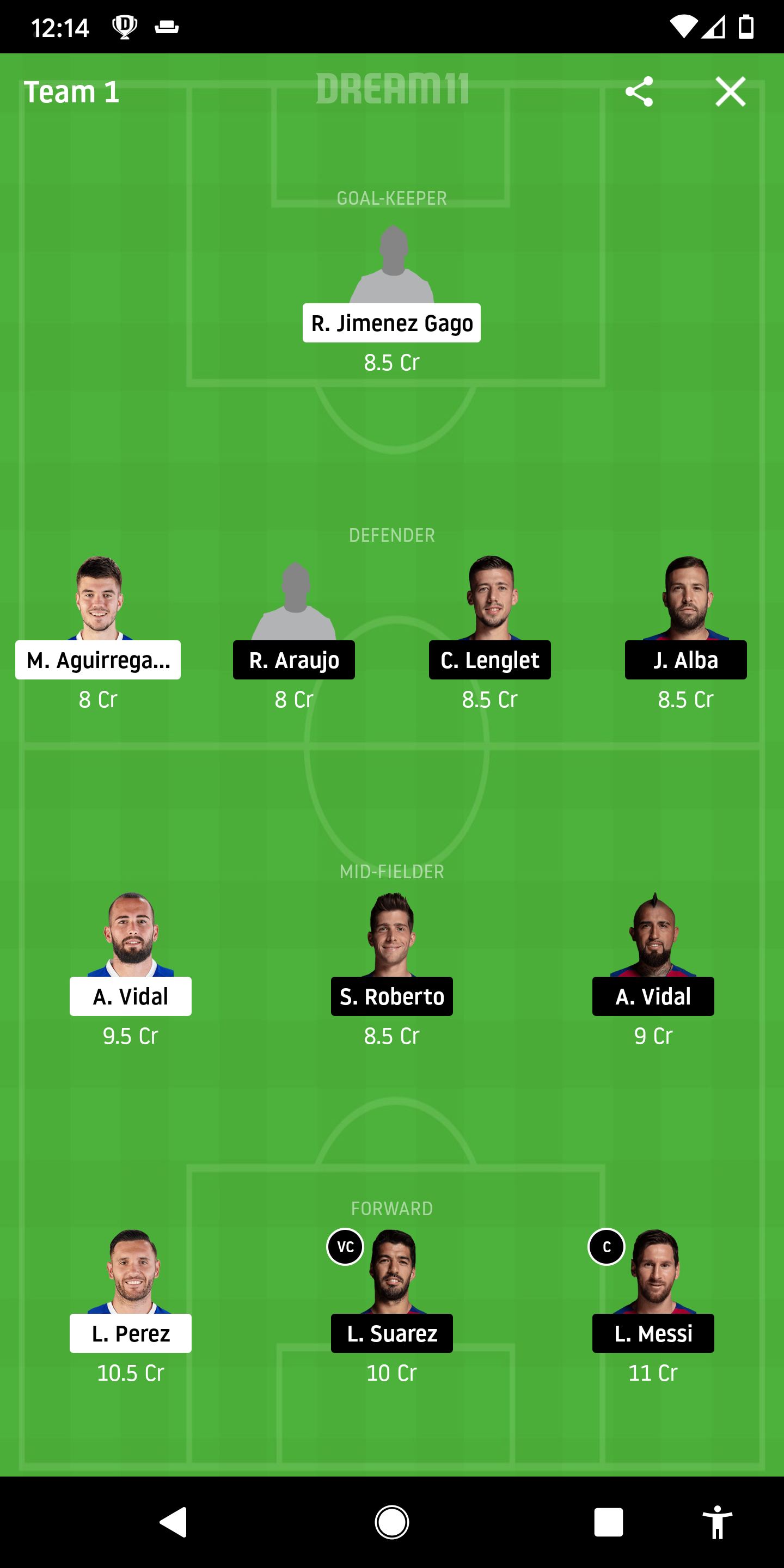 ALA Vs BAR Dream11