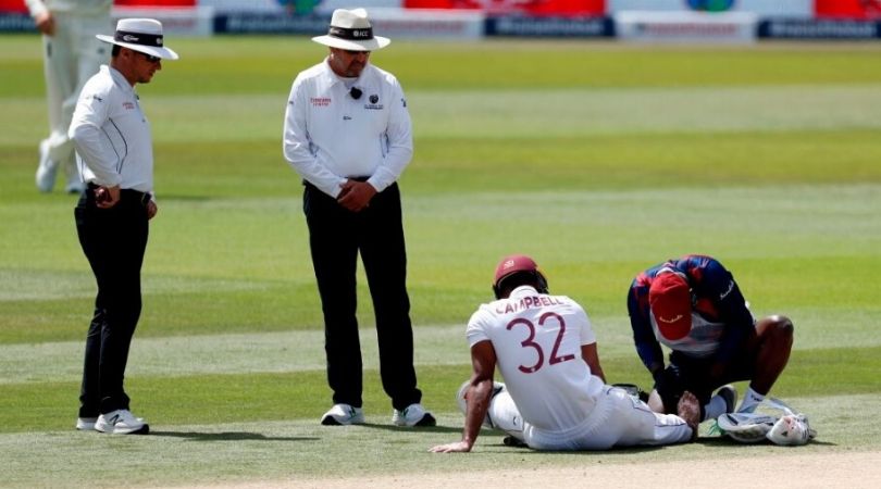 John Campbell Injury Update: West Indian opener retires hurt after suspected broken toe in Southampton Test