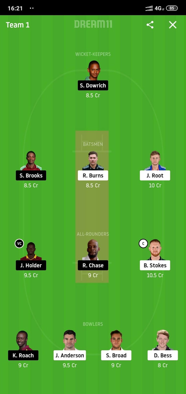 ENG vs WI Dream11