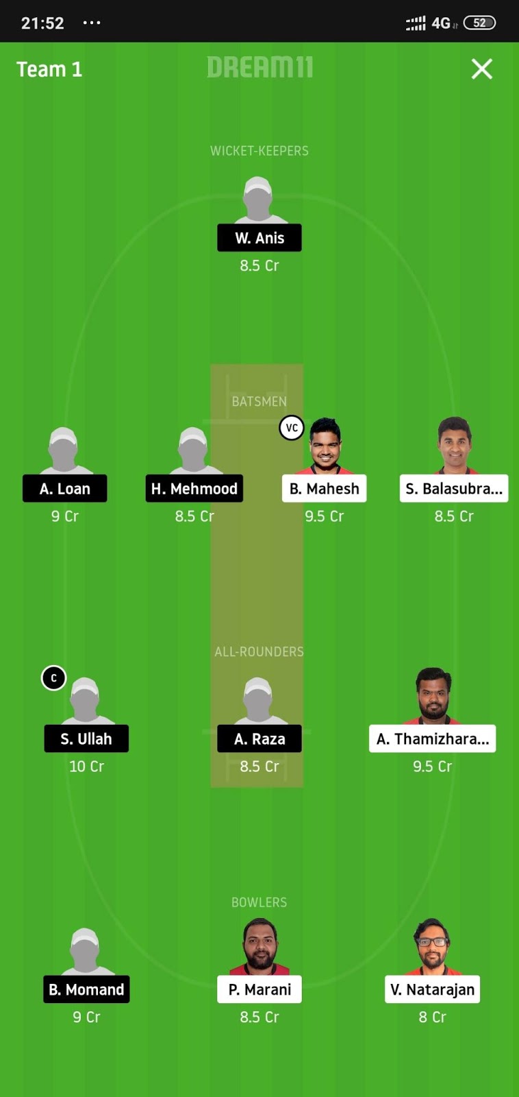 SSK vs MCC Dream11