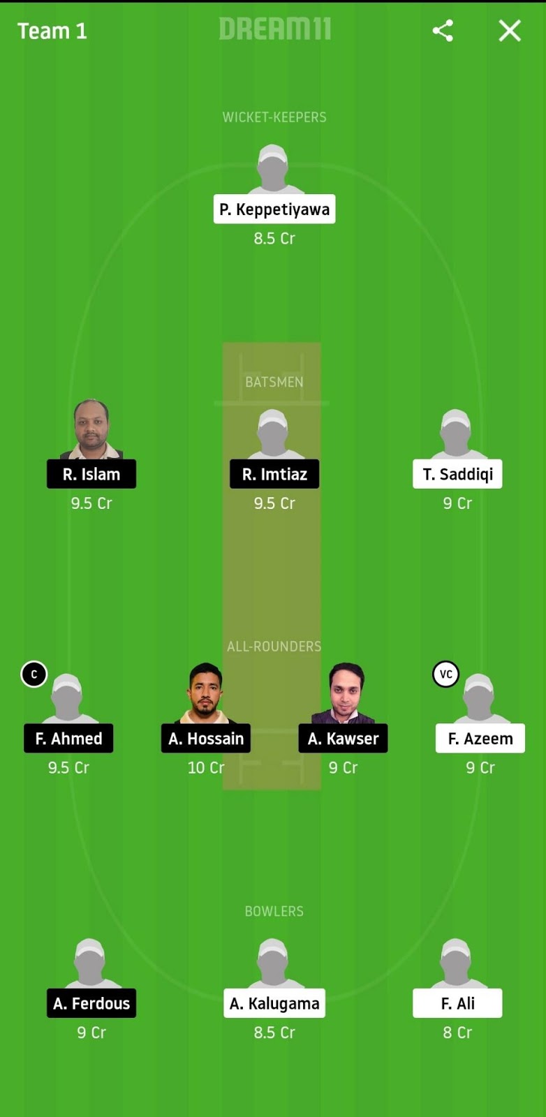 SUN vs STT Dream11