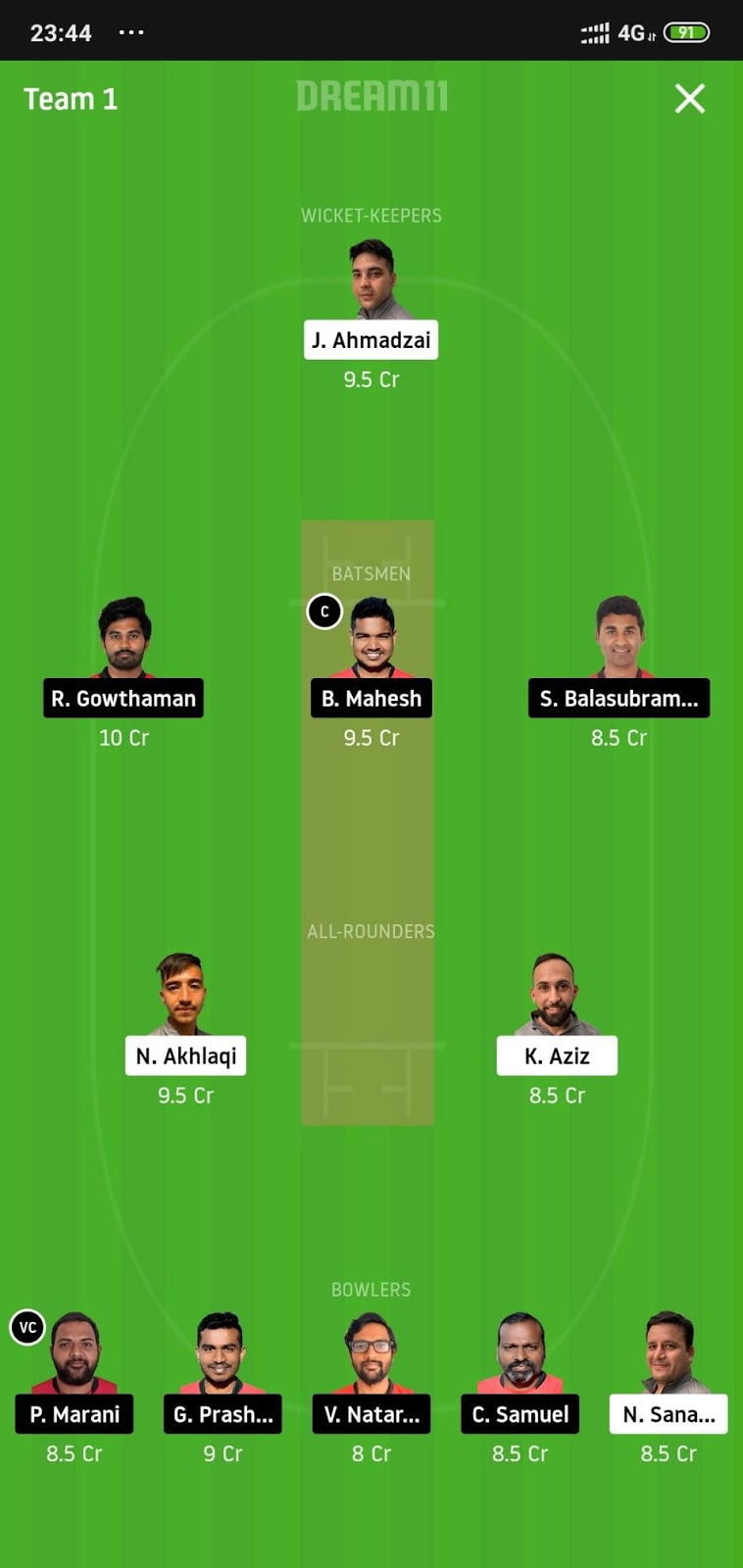 VAR vs SSK Dream11