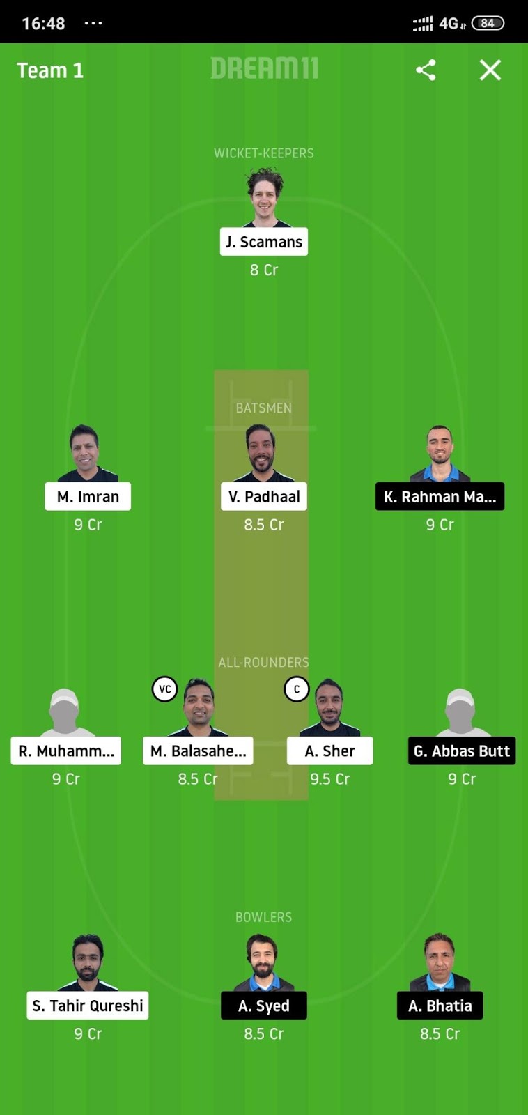 ECC vs HCC Dream11