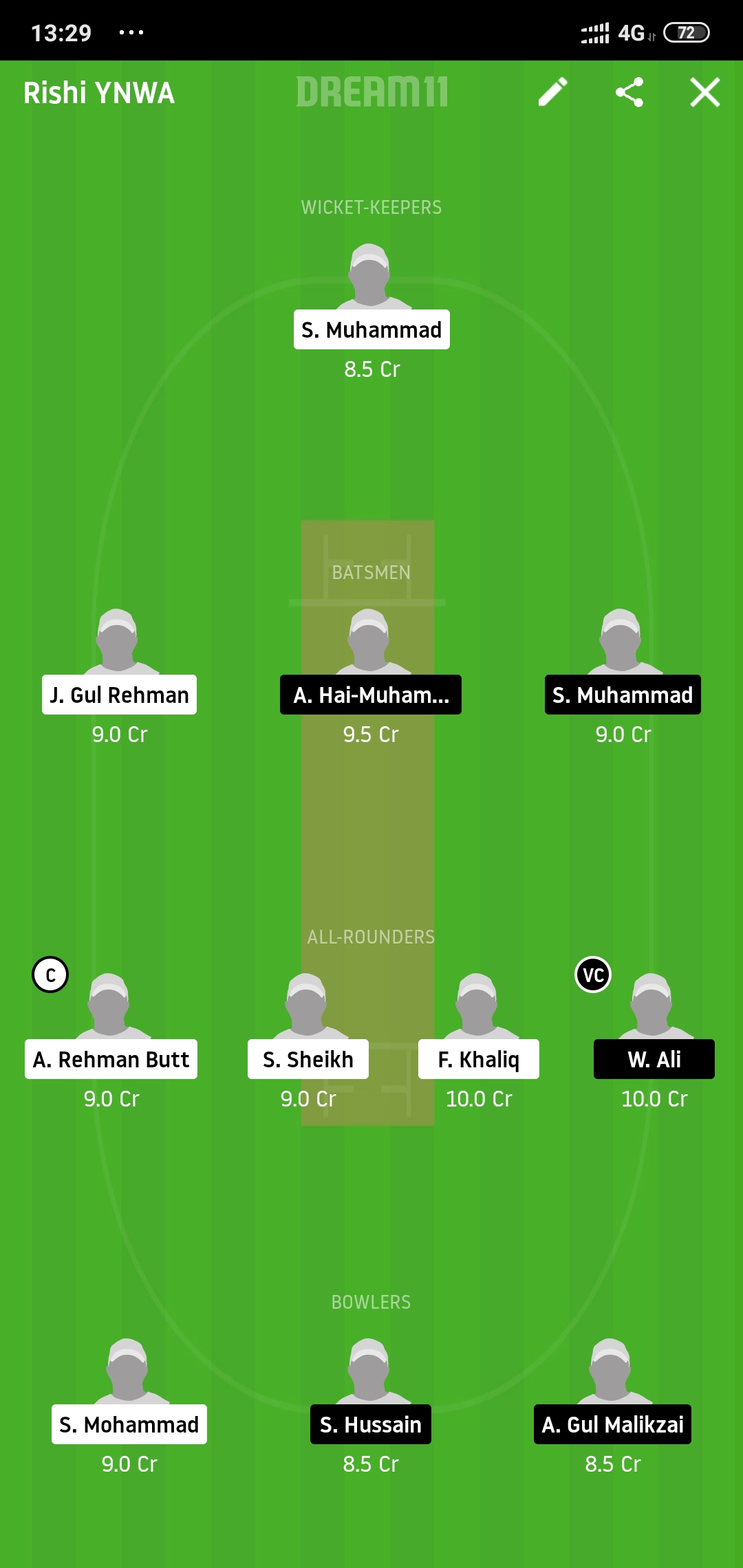 OCC vs ECC Dream11