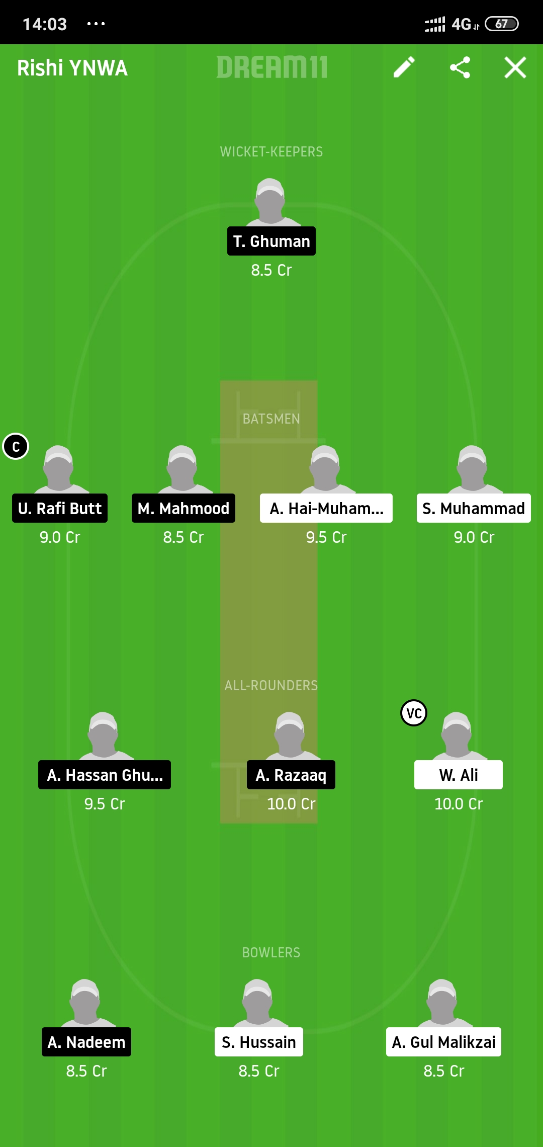ECC vs LCC Dream11