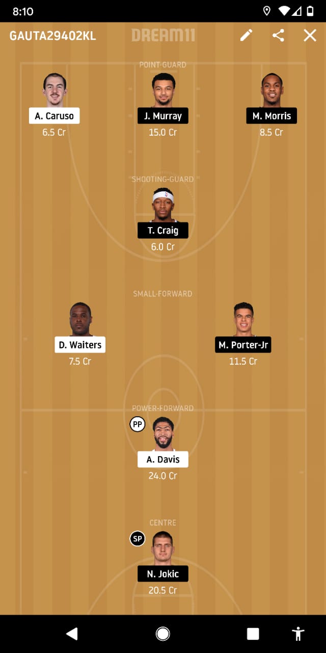 LAL Vs DEN Dream11