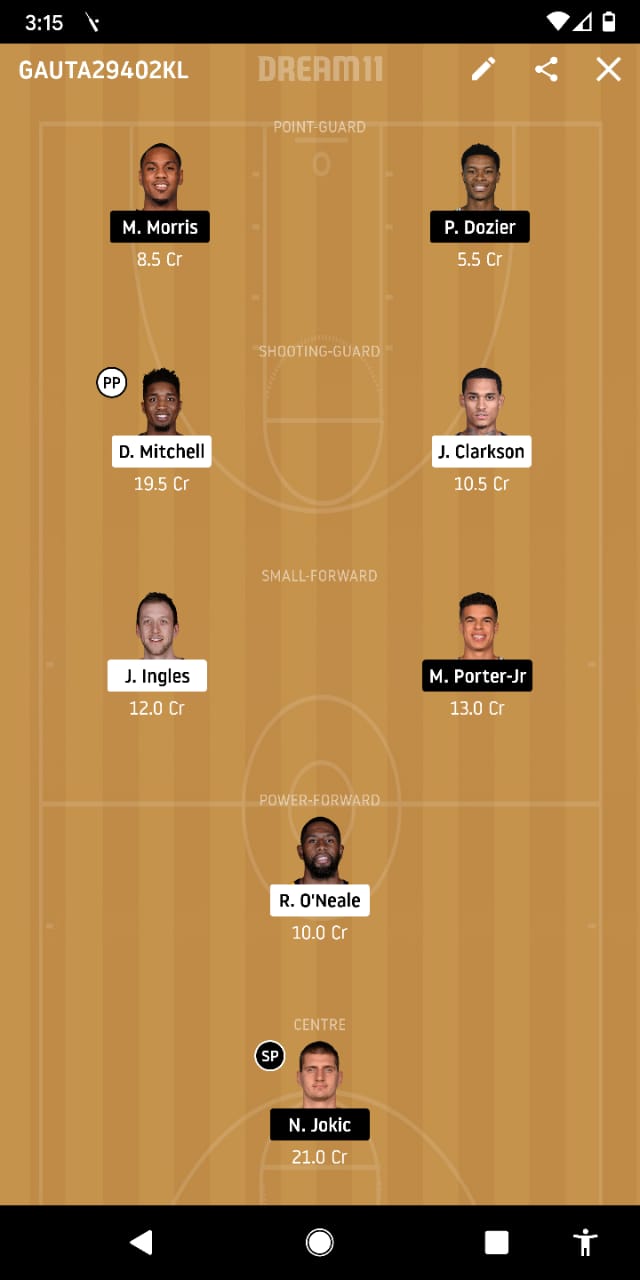 UTA Vs DEN Dream 11 Prediction
