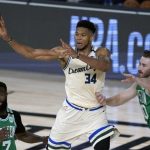 Giannis Antetokounmpo mocked by Jaylen Brown
