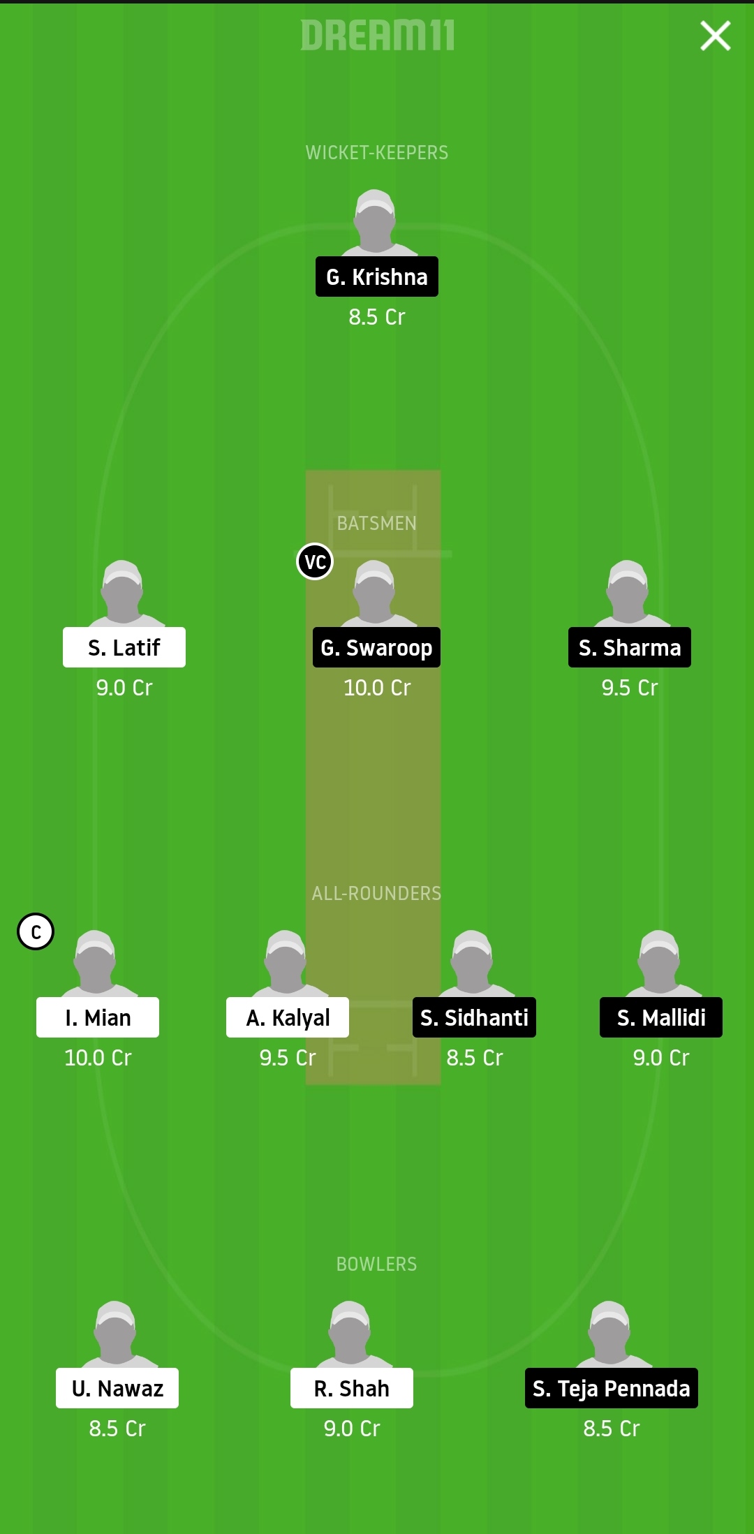 ECC vs KCC Dream11