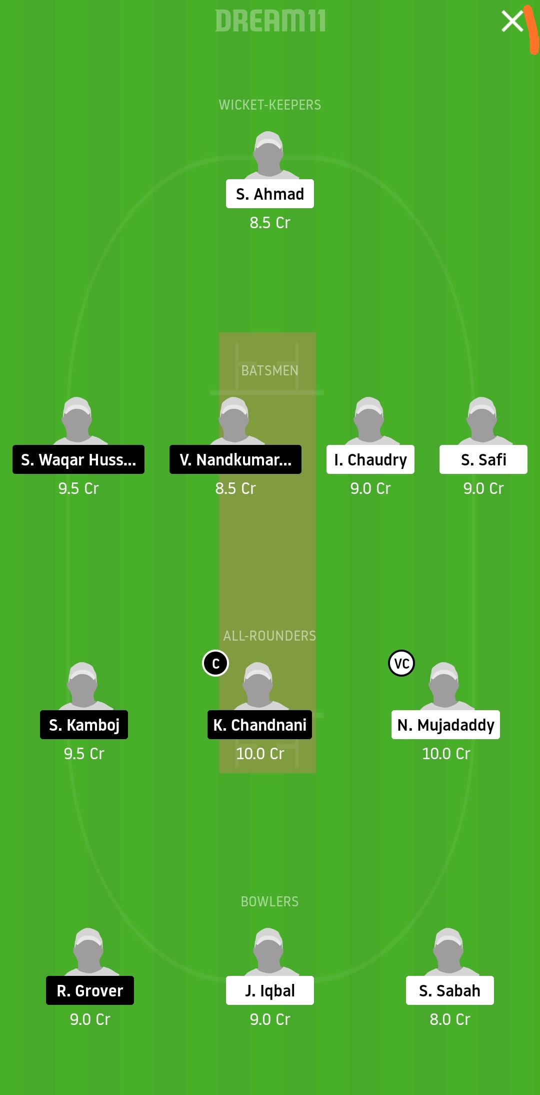 BSCR vs RCD Dream11