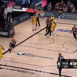 JR Smith out of bounds