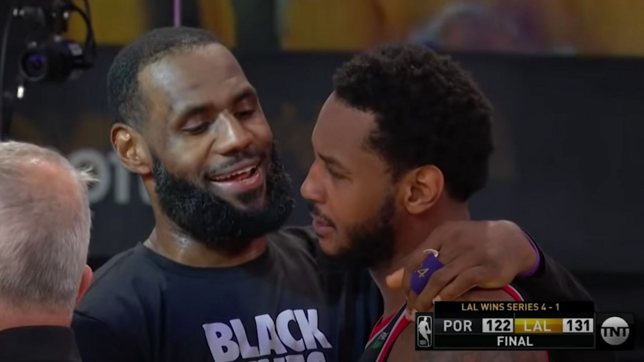 LeBron James and Carmelo Anthony