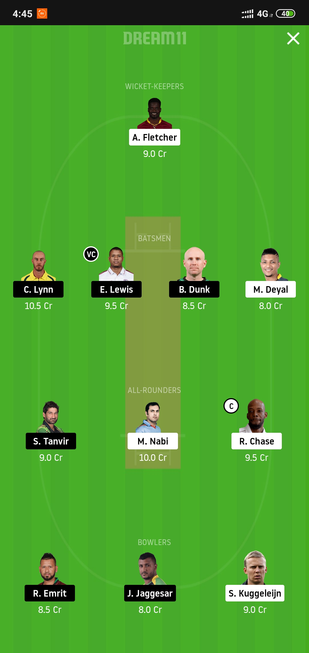 SLZ vs SKN Dream11