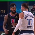 Marcus Morris slaps Luka Doncic on the head