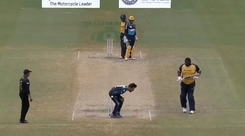 CPL 2020: Rashid Khan reacts funnily after getting hit in the abdomen in Zouks vs Tridents match