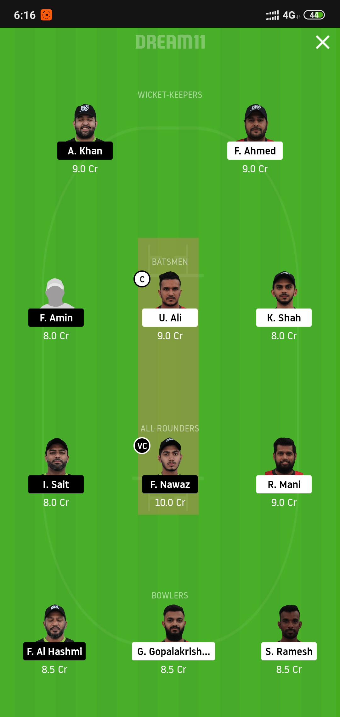 SBK vs DPS Dream11