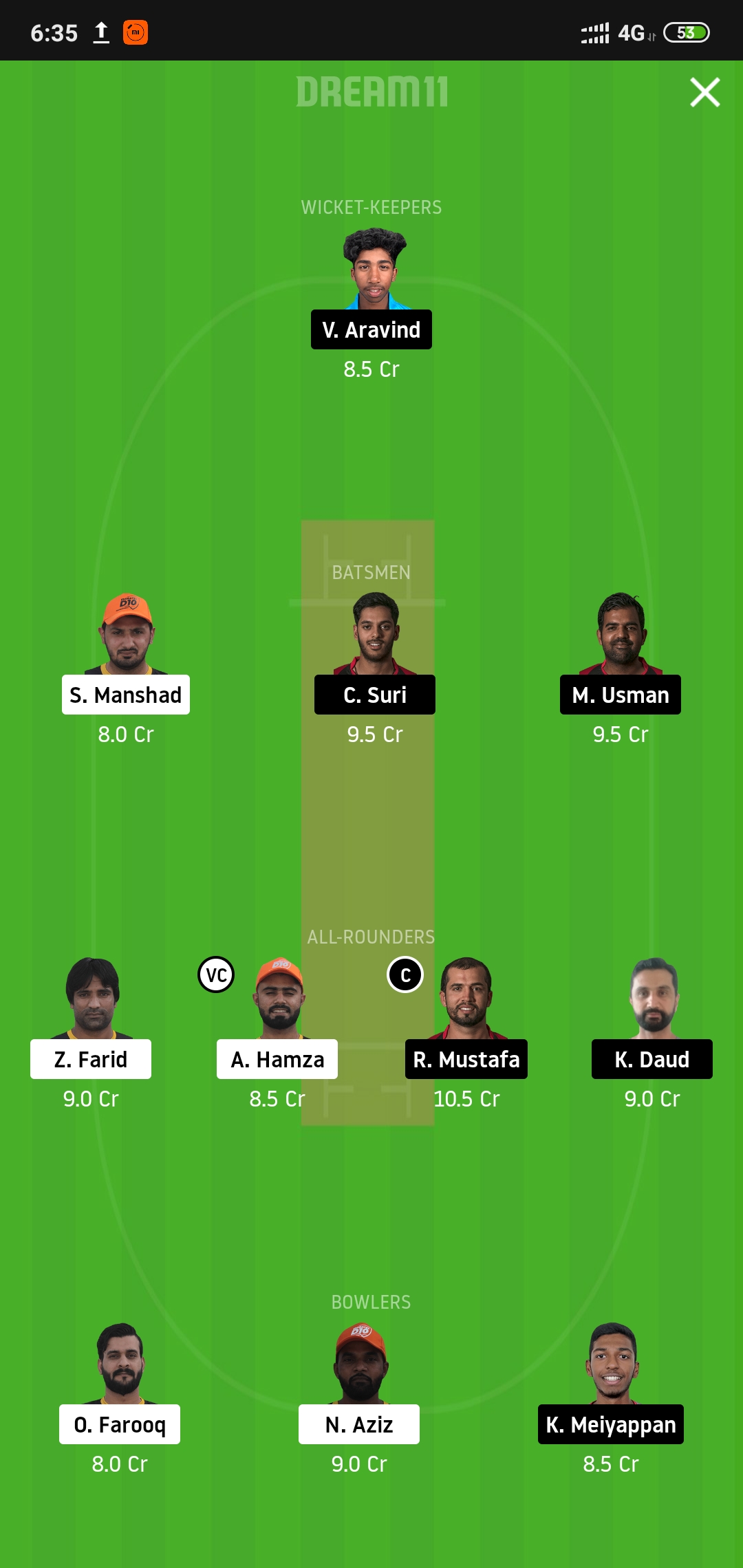 AAD vs ECB Dream11
