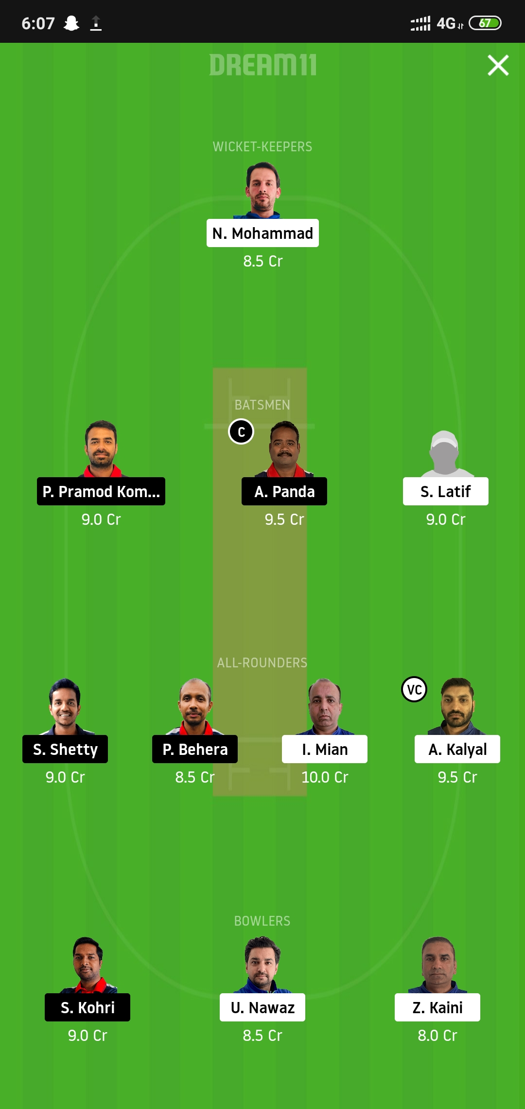 ECC vs HSC Dream11