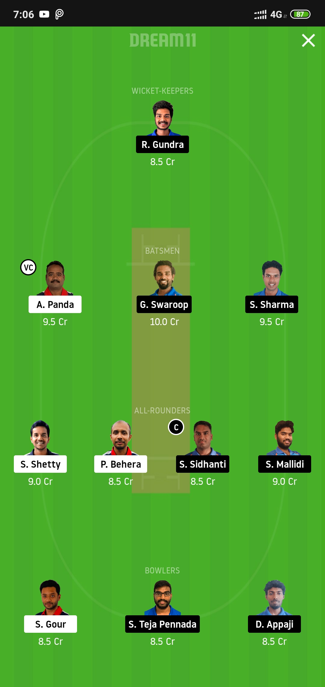 HSC vs KCC Dream11