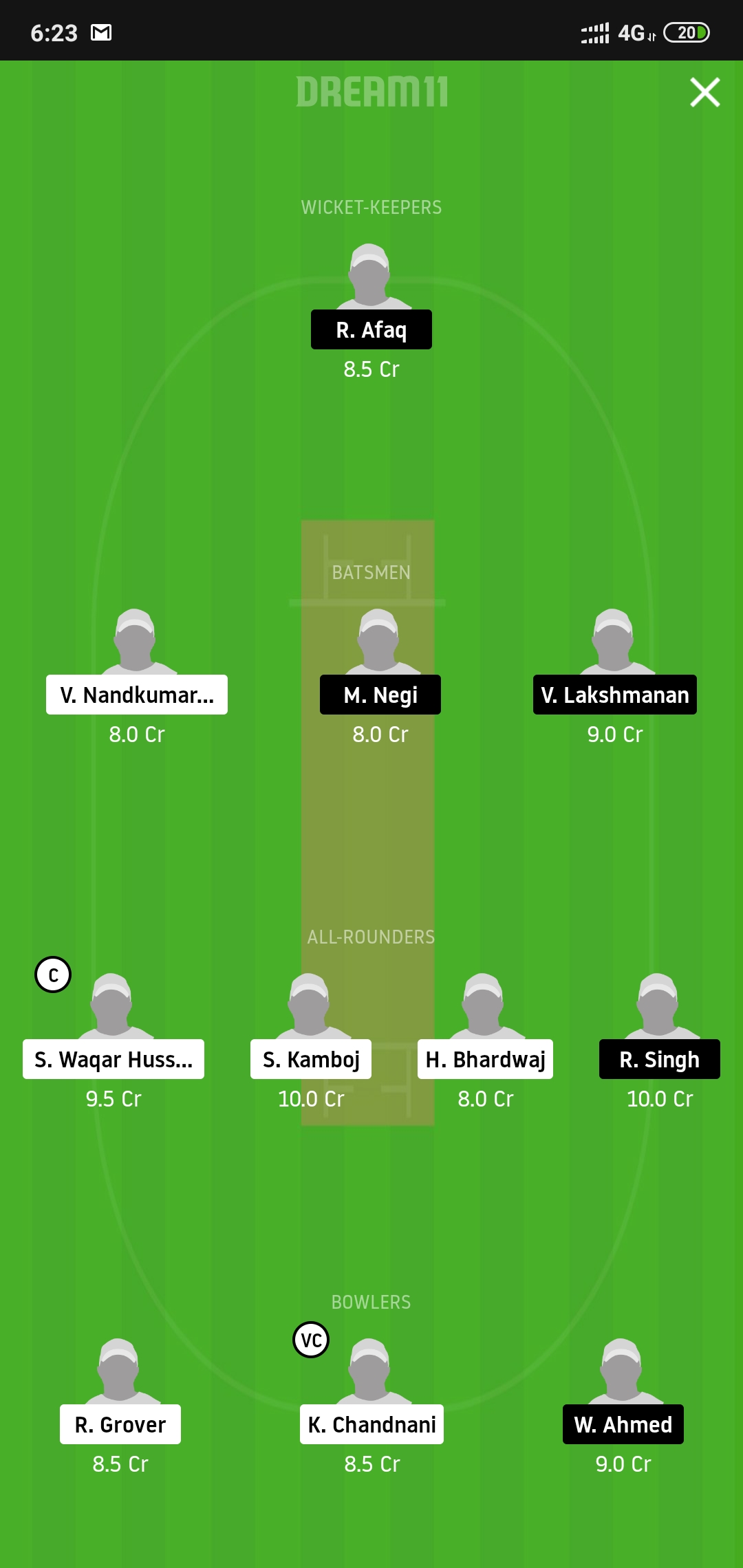 RCD vs BSVB Dream11
