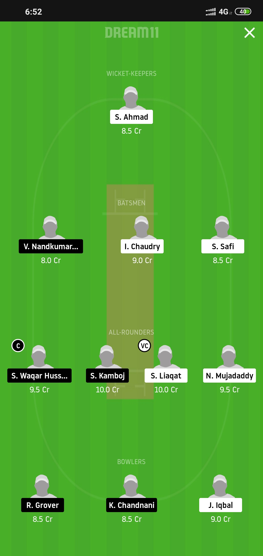 BSCR vs RCD Dream11