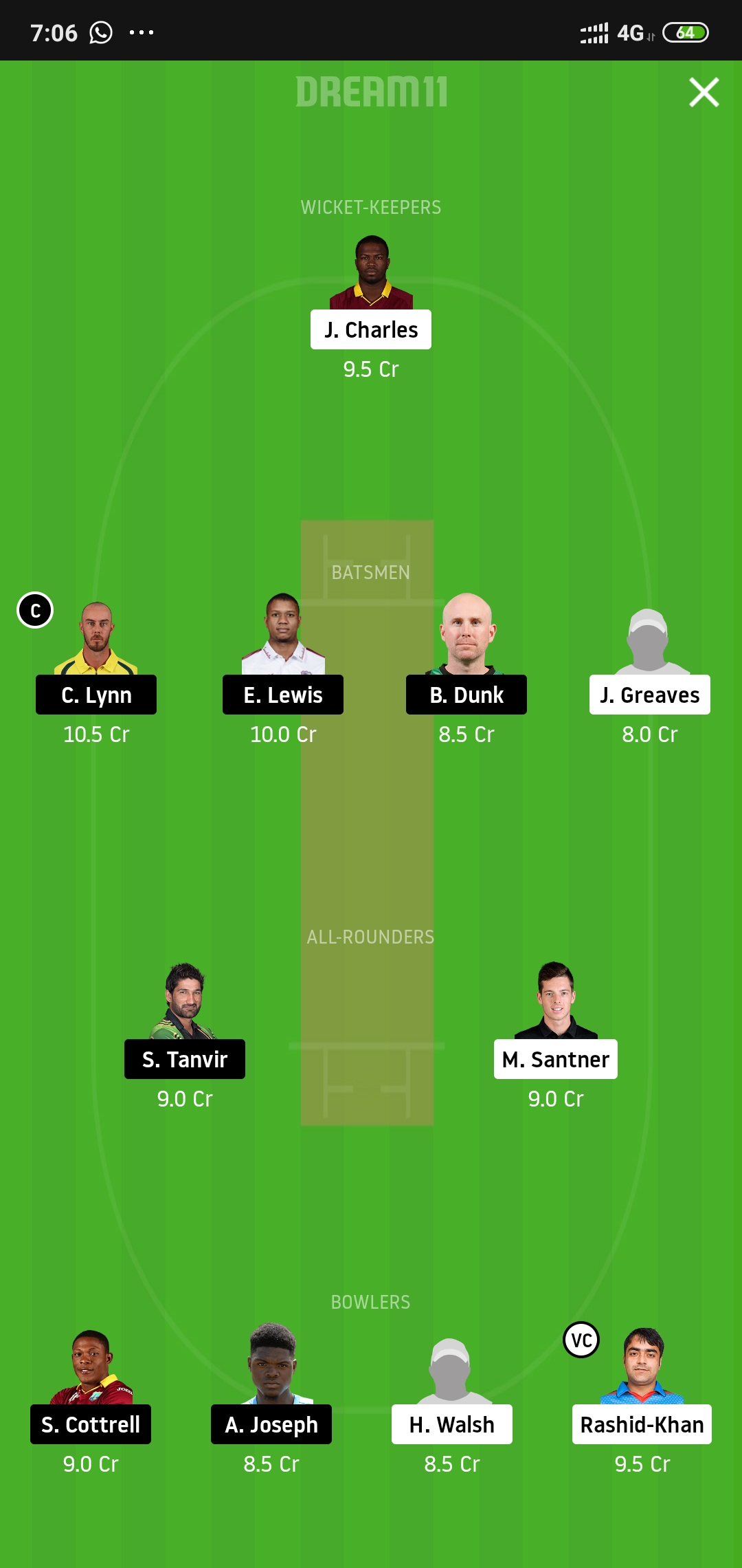 BAR vs SKN Dream11
