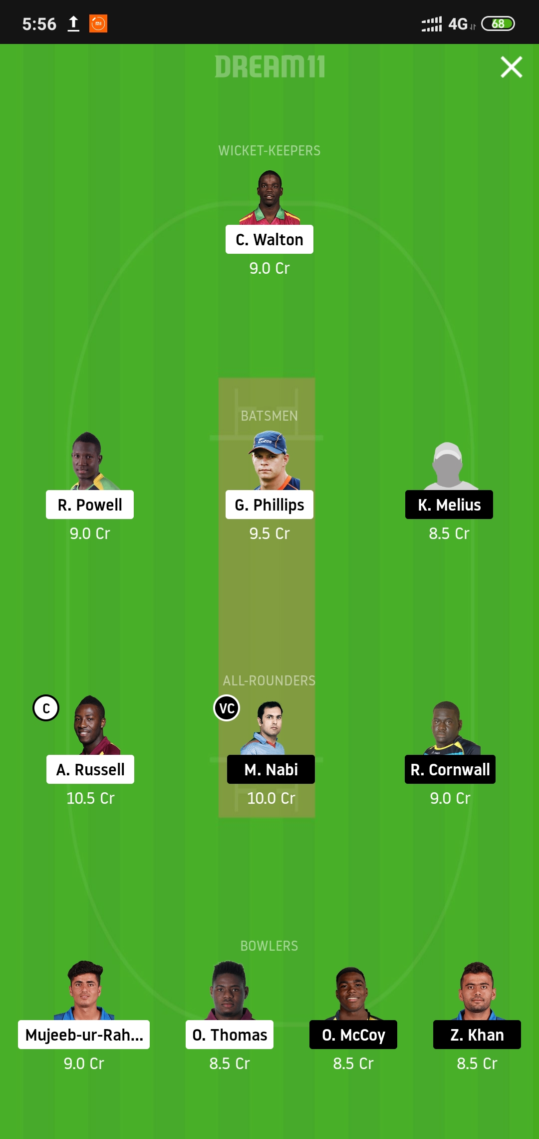 JAM vs SLZ Dream11