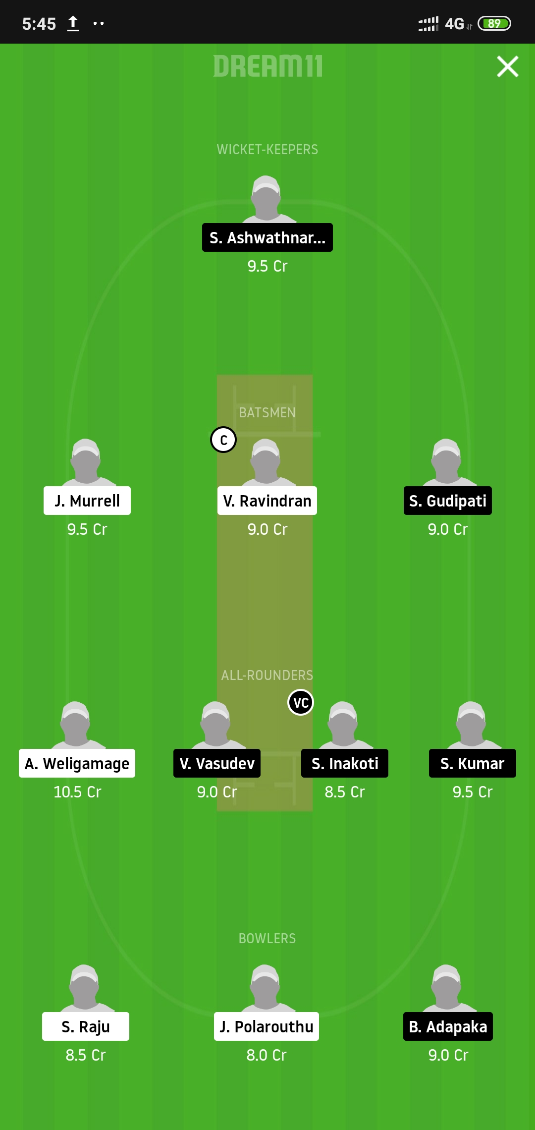 BBCC vs COCC Dream11