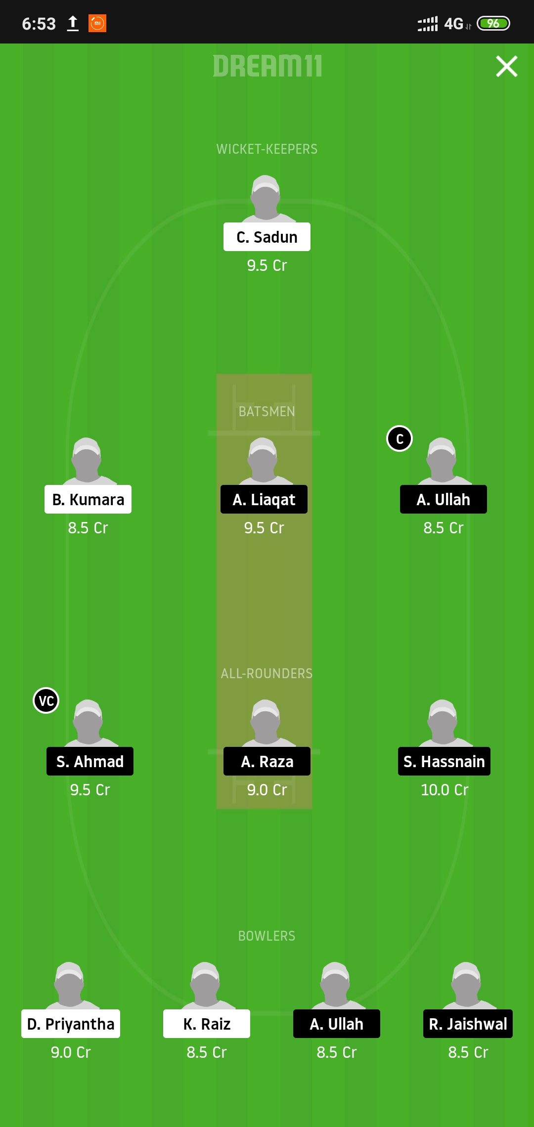 SLL vs RYCC Dream11