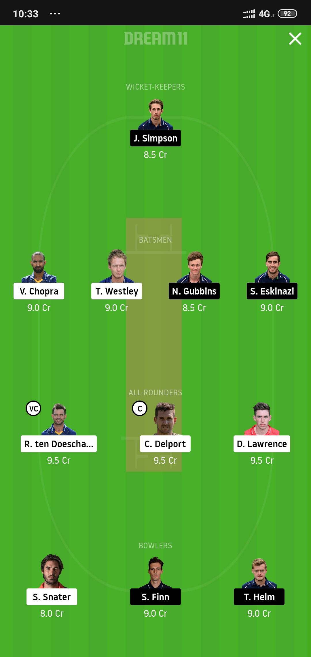ESS vs MID Dream11