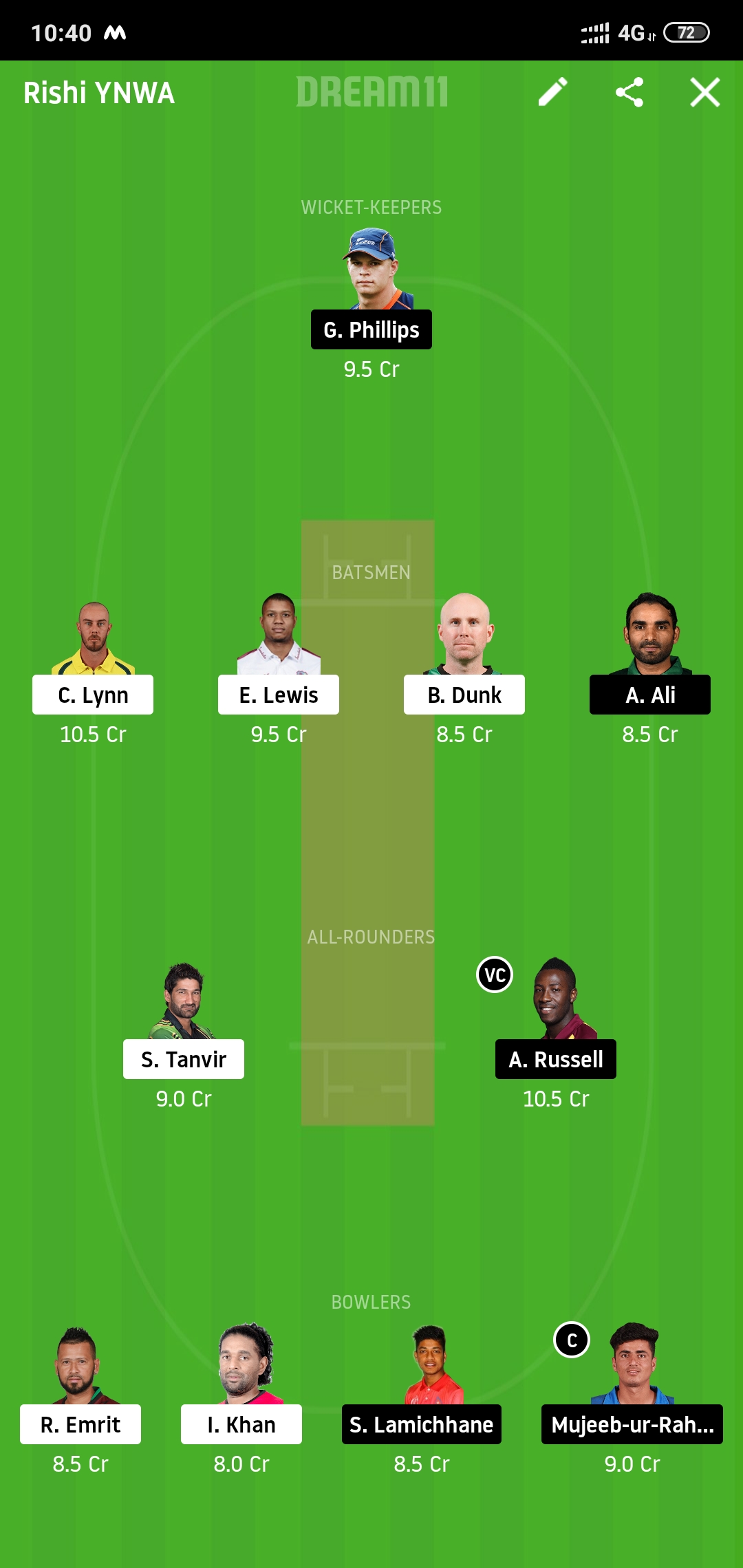SKN vs JAM Dream11