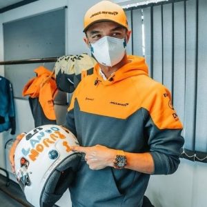 Lando Norris arranges special delivery for his helmet designer amidst pandemic