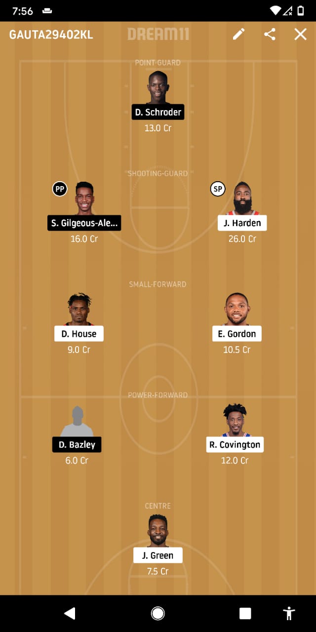 HOU Vs OKC Dream11