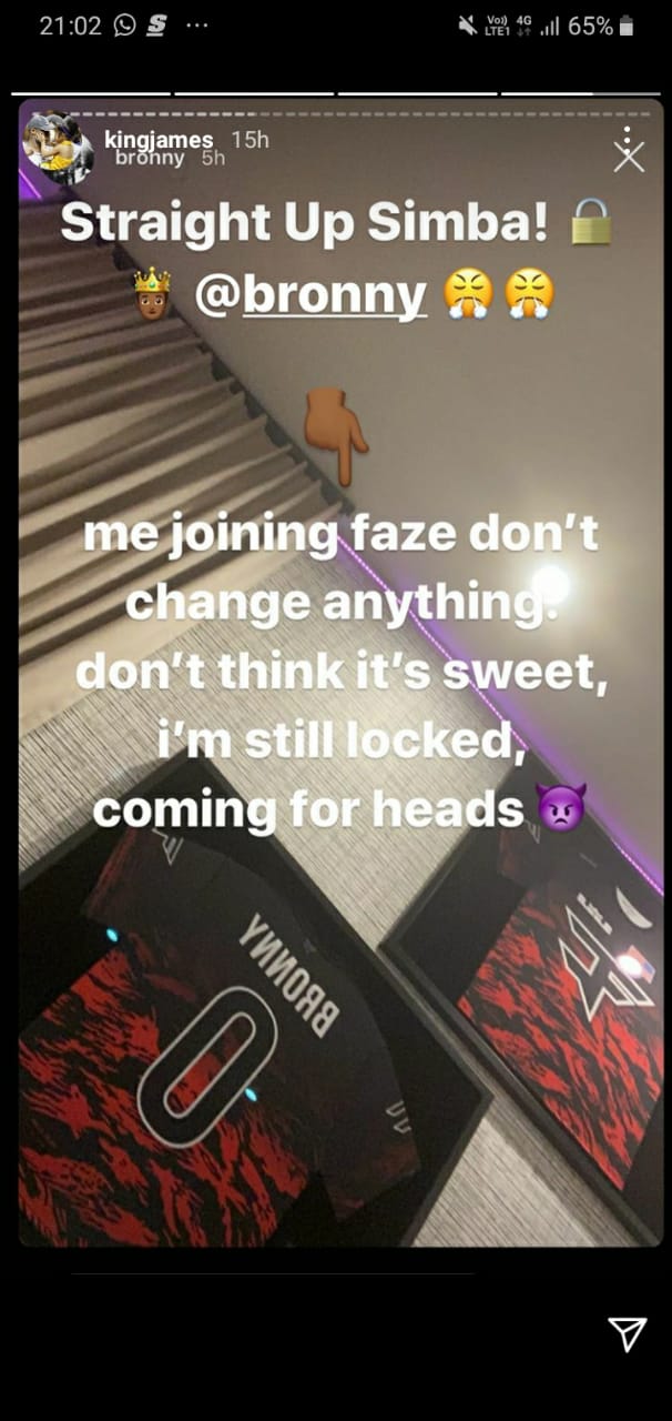 LeBron James on Bronny joining FaZe Clan