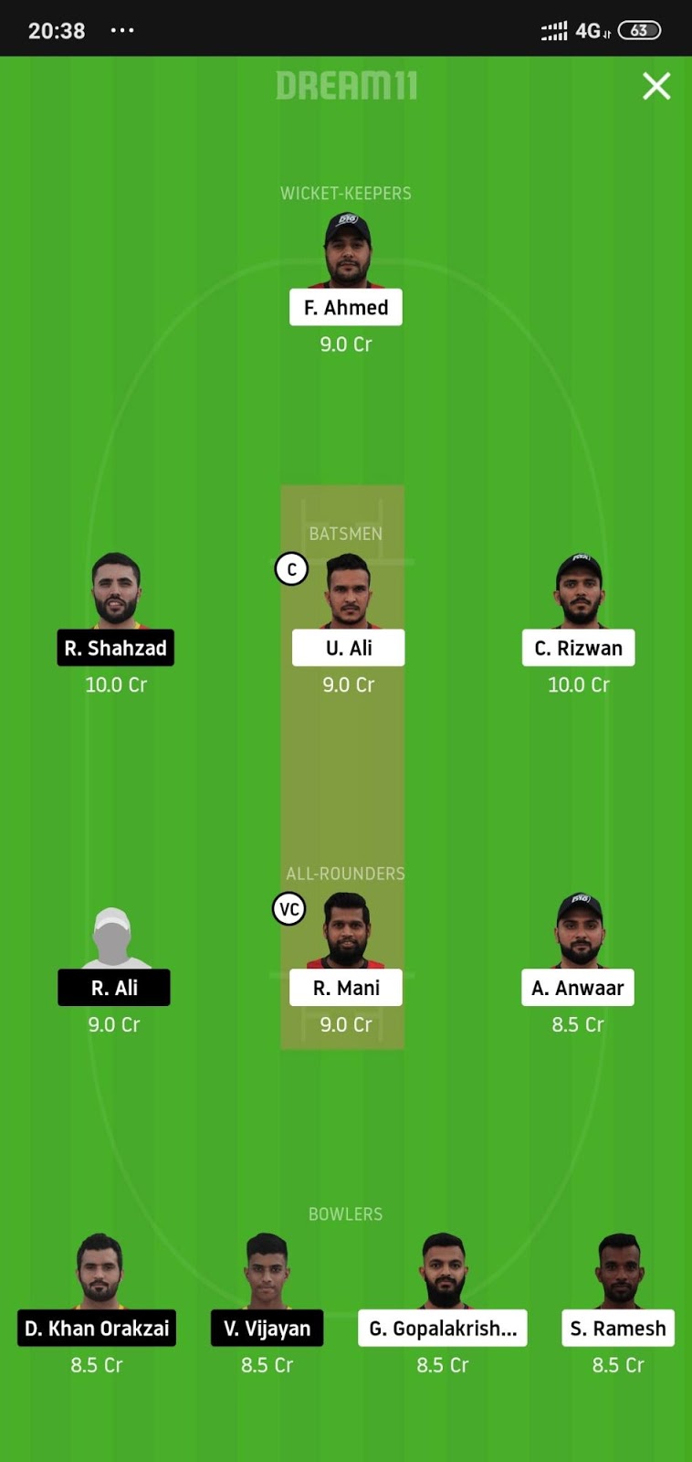 SBK vs TAD Dream11