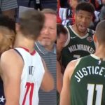 Giannis Antetokounmpo headbutts