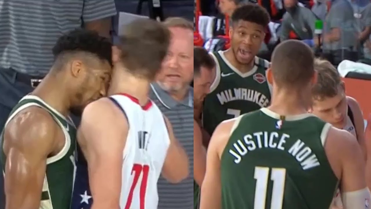 Giannis Antetokounmpo headbutts