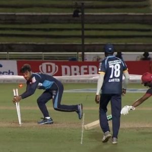 Rashid Khan run-out vs St Kitts and Nevis Patriots: Barbados Tridents' bowler outfoxes Evin Lewis in CPL 2020