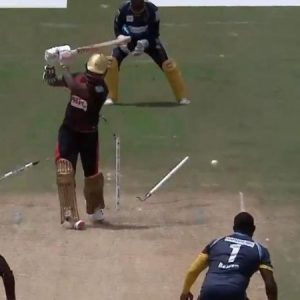CPL 2020: Raymon Reifer castles Sunil Narine in Knight Riders vs Tridents match