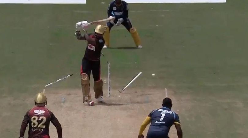 CPL 2020: Raymon Reifer castles Sunil Narine in Knight Riders vs Tridents match
