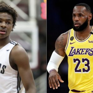 Bronny James smoking a blunt