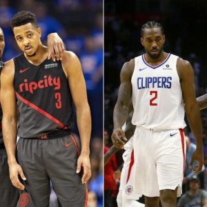 CJ McCollum and Damian Lillard mock Paul George and Clippers